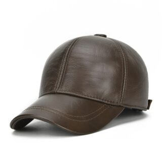 Casquette Ajustable en Cuir