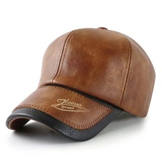 Casquette Ajustable en Simili Cuir