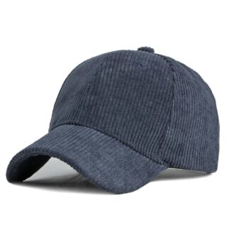 Casquette Bleu Navy Style Baseball en Velours