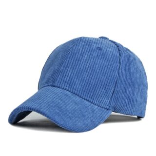 Casquette Bleu Style Baseball en Velours