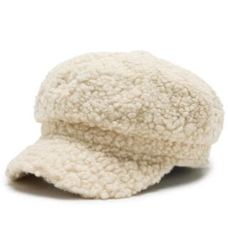 Casquette Gavroche Beige en Laine