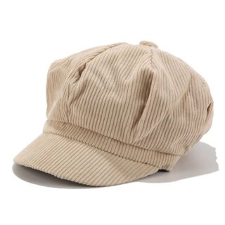 Casquette Gavroche Beige en Velours