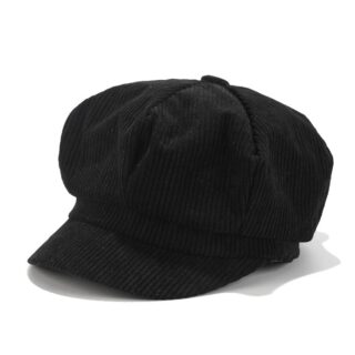 Casquette Gavroche Noire en Velours