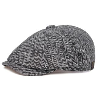 Casquette Gavroche Peaky Blinders Gris Ligné