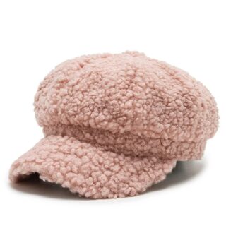 Casquette Gavroche Rose en Laine