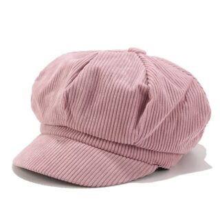 Casquette Gavroche Rose en Velours