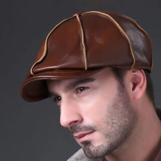 Casquette Gavroche en Véritable Cuir