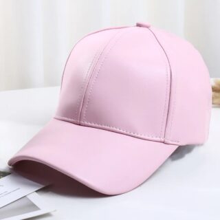Casquette Rose Style Baseball en Simili Cuir