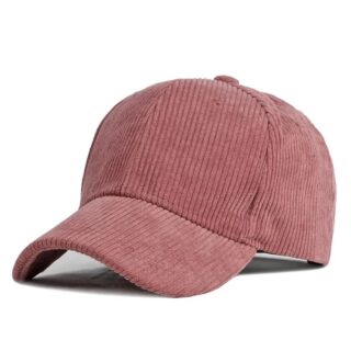 Casquette Rose Style Baseball en Velours