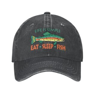 Casquette de Pêcheur Eat Sleep Fish