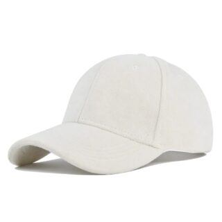 Casquette de Baseball en Daim Blanche