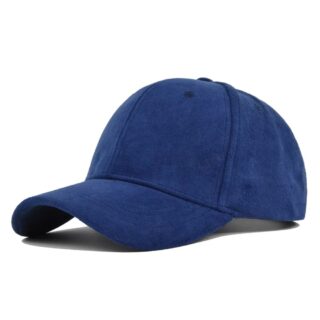 Casquette de Baseball en Daim Bleu