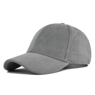 Casquette de Baseball en Daim Grise