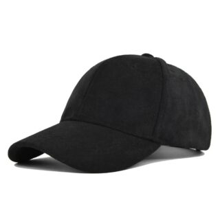 Casquette de Baseball en Daim Noire