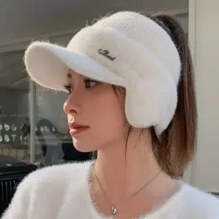Casquette Bonnet Femme Avec Cache Oreille