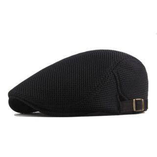 Casquette Gavroche Noire en Maille