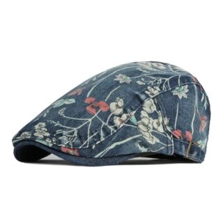 Casquette Plate à Fleurs